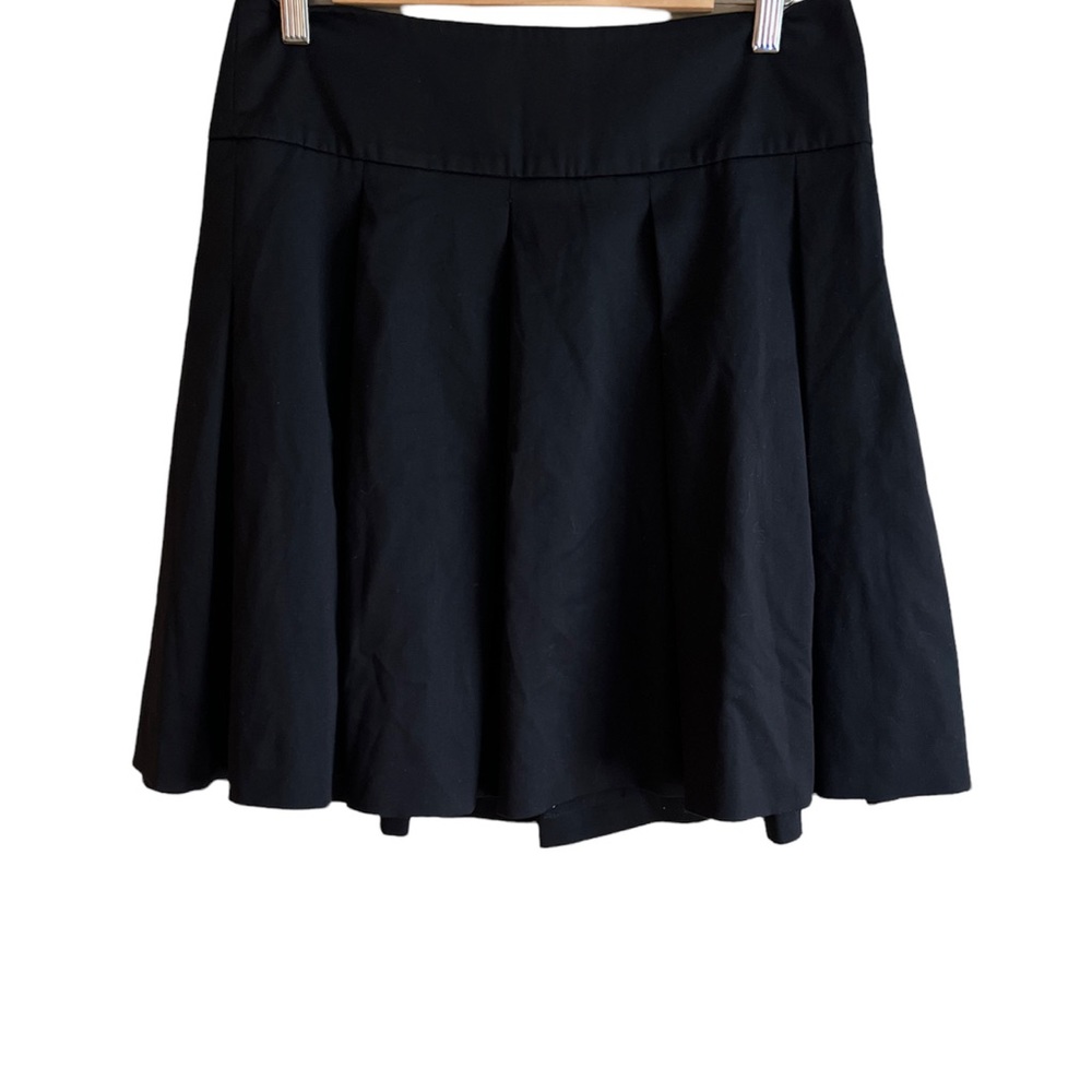 Classiques Entier Womens Black Polyester Blend Pleated Mini Skirt Size 6